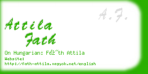 attila fath business card